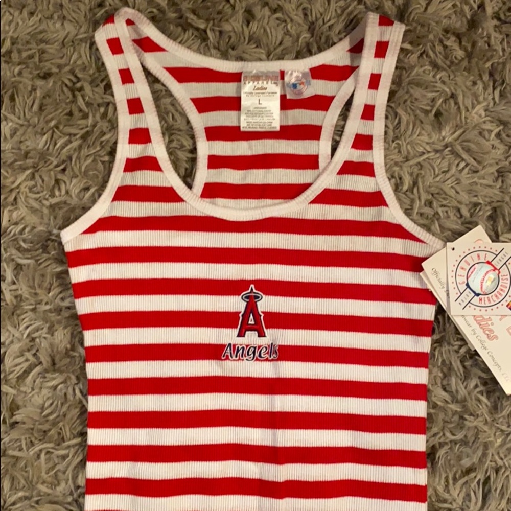 NWT Sideline Apparel MLB Angels TankTop